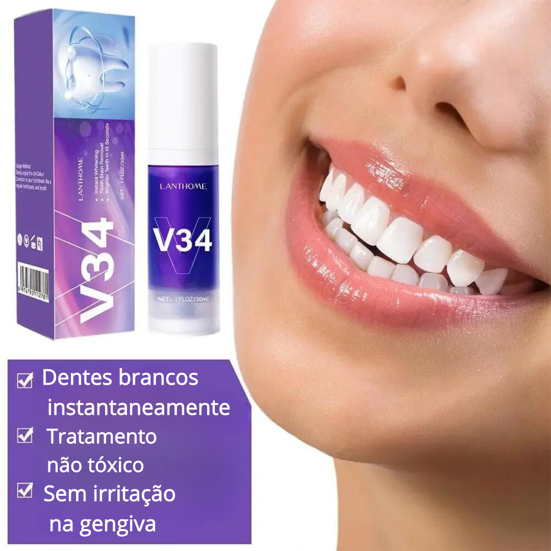 Branqueador de dentes roxo v34 + um grátis - PurpleSmile™