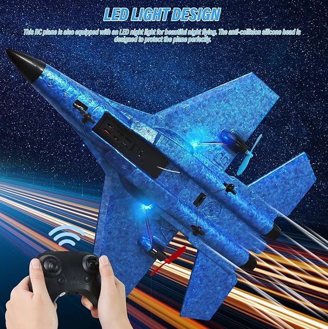 Avião de Controle Remoto Resistente a Choques - F18