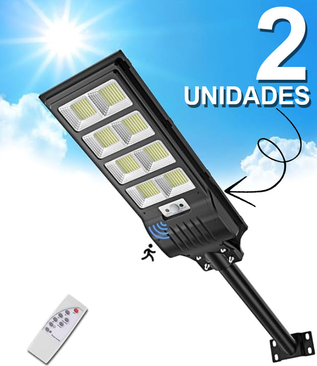 Poste de luz Solar com Sensor e Sontrole - SolarMax™