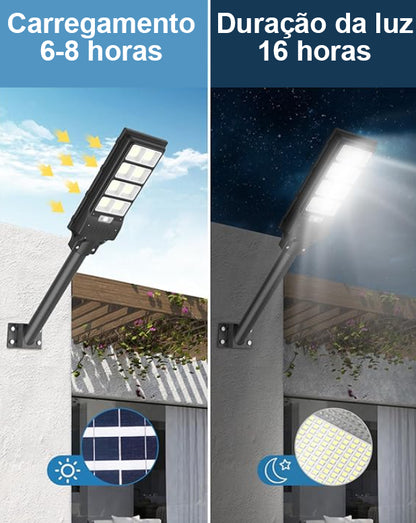 Poste de luz Solar com Sensor e Sontrole - SolarMax™